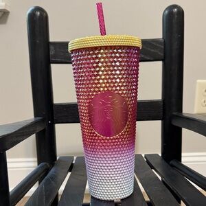 Starbucks 2024 Ruby Gold Iridescent Gradient Studded 24 oz.